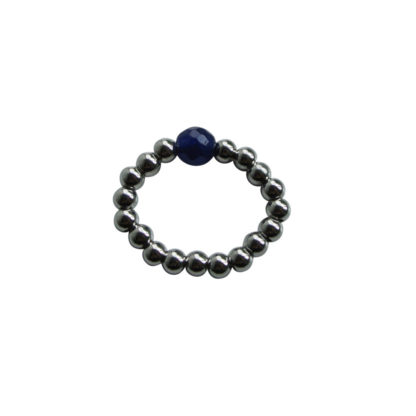 FlowJewels ring zilver - blauw