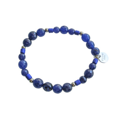 FlowJewels armband zilver - blauw