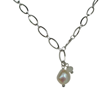 FlowJewels ketting zilver - wit