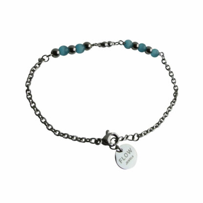 FlowJewels armband zilver - blauw