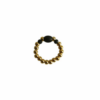 Flowjewels ring goud/zwart